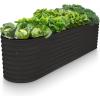 image:imagePlant amp Plot Galvanized Raised Garden Beds Outdoor  822 ft Planter Raised Beds for Gardening Vegetables Flowers Turquoise  Large Metal Garden Box  Patented ToolFree DesignBlack