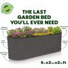 image:imagePlant amp Plot Galvanized Raised Garden Beds Outdoor  822 ft Planter Raised Beds for Gardening Vegetables Flowers Turquoise  Large Metal Garden Box  Patented ToolFree DesignGray