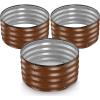 image:imagePlant amp Plot Galvanized Raised Garden Beds Outdoor  622 ft Planter Raised Beds for Gardening Vegetables Flowers Dark Wood Grain  Large Metal Garden Box  Patented ToolFree Design221 ft 3Pack