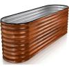 image:imagePlant amp Plot Galvanized Raised Garden Beds Outdoor  622 ft Planter Raised Beds for Gardening Vegetables Flowers Dark Wood Grain  Large Metal Garden Box  Patented ToolFree Design622 ft