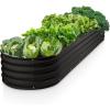 image:imagePlant amp Plot Galvanized Raised Garden Beds Outdoor  822 ft Planter Raised Beds for Gardening Vegetables Flowers Turquoise  Large Metal Garden Box  Patented ToolFree DesignBlack