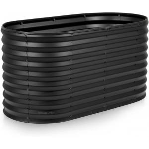 image:imagePlant amp Plot Galvanized Raised Garden Beds Outdoor  422 ft Planter Raised Beds for Gardening Vegetables Flowers  Large Metal Garden Box Light Green  Patented ToolFree DesignBlack