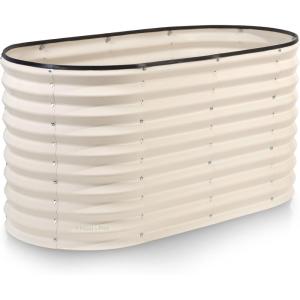 image:imagePlant amp Plot Galvanized Raised Garden Beds Outdoor  822 ft Planter Raised Beds for Gardening Vegetables Flowers  Large Metal Garden Box Light Green  Patented ToolFree DesignWhite