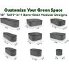 image:image9in1 Galvanized Steel Raised Garden Bed  8215 ft Modular Planter for Gardening Vegetables Flowers  18 Tall Metal Raised Garden Beds Outdoor White  Patented Design Planter BoxGray