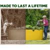 image:image9in1 Galvanized Steel Raised Garden Bed  8215 ft Modular Planter for Gardening Vegetables Flowers  18 Tall Metal Raised Garden Beds Outdoor White  Patented Design Planter BoxYellow