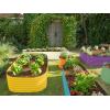 image:image9in1 Galvanized Steel Raised Garden Bed  8215 ft Modular Planter for Gardening Vegetables Flowers  18 Tall Metal Raised Garden Beds Outdoor White  Patented Design Planter BoxYellow