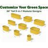 image:image9in1 Galvanized Steel Raised Garden Bed  8215 ft Modular Planter for Gardening Vegetables Flowers  18 Tall Metal Raised Garden Beds Outdoor White  Patented Design Planter BoxYellow