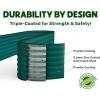image:image9in1 Galvanized Steel Raised Garden Bed  8215 ft Modular Planter for Gardening Vegetables Flowers  18 Tall Metal Raised Garden Beds Outdoor White  Patented Design Planter BoxDark Green