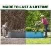 image:image9in1 Galvanized Steel Raised Garden Bed  8215 ft Modular Planter for Gardening Vegetables Flowers  18 Tall Metal Raised Garden Beds Outdoor White  Patented Design Planter BoxTeal