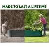 image:image9in1 Galvanized Steel Raised Garden Bed  8215 ft Modular Planter for Gardening Vegetables Flowers  18 Tall Metal Raised Garden Beds Outdoor White  Patented Design Planter BoxDark Green