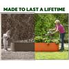 image:image9in1 Galvanized Steel Raised Garden Bed  8215 ft Modular Planter for Gardening Vegetables Flowers  18 Tall Metal Raised Garden Beds Outdoor White  Patented Design Planter BoxOrange