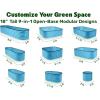image:image9in1 Galvanized Steel Raised Garden Bed  8215 ft Modular Planter for Gardening Vegetables Flowers  18 Tall Metal Raised Garden Beds Outdoor White  Patented Design Planter BoxTeal