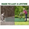 image:image9in1 Galvanized Steel Raised Garden Bed  8215 ft Modular Planter for Gardening Vegetables Flowers  18 Tall Metal Raised Garden Beds Outdoor White  Patented Design Planter BoxLight Green