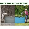 image:image9in1 Galvanized Steel Raised Garden Bed  8215 ft Modular Planter for Gardening Vegetables Flowers  18 Tall Metal Raised Garden Beds Outdoor White  Patented Design Planter BoxTeal
