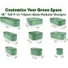 image:image9in1 Galvanized Steel Raised Garden Bed  8215 ft Modular Planter for Gardening Vegetables Flowers  18 Tall Metal Raised Garden Beds Outdoor White  Patented Design Planter BoxLight Green
