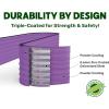 image:image9in1 Galvanized Steel Raised Garden Bed  8215 ft Modular Planter for Gardening Vegetables Flowers  18 Tall Metal Raised Garden Beds Outdoor White  Patented Design Planter BoxPurple