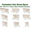 image:image9in1 Galvanized Steel Raised Garden Bed  8215 ft Modular Planter for Gardening Vegetables Flowers  18 Tall Metal Raised Garden Beds Outdoor White  Patented Design Planter BoxWhite