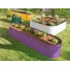 image:image9in1 Galvanized Steel Raised Garden Bed  8215 ft Modular Planter for Gardening Vegetables Flowers  18 Tall Metal Raised Garden Beds Outdoor White  Patented Design Planter BoxPurple
