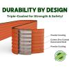 image:image9in1 Galvanized Steel Raised Garden Bed  8215 ft Modular Planter for Gardening Vegetables Flowers  18 Tall Metal Raised Garden Beds Outdoor White  Patented Design Planter BoxOrange
