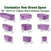 image:image9in1 Galvanized Steel Raised Garden Bed  8215 ft Modular Planter for Gardening Vegetables Flowers  18 Tall Metal Raised Garden Beds Outdoor White  Patented Design Planter BoxPurple
