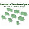 image:image9in1 Galvanized Steel Raised Garden Bed  8215 ft Modular Planter for Gardening Vegetables Flowers  18 Tall Metal Raised Garden Beds Outdoor White  Patented Design Planter BoxLight Green