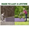 image:image9in1 Galvanized Steel Raised Garden Bed  8215 ft Modular Planter for Gardening Vegetables Flowers  18 Tall Metal Raised Garden Beds Outdoor White  Patented Design Planter BoxLavender