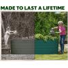 image:image9in1 Galvanized Steel Raised Garden Bed  8215 ft Modular Planter for Gardening Vegetables Flowers  18 Tall Metal Raised Garden Beds Outdoor White  Patented Design Planter BoxDark Green