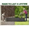 image:image9in1 Galvanized Steel Raised Garden Bed  8215 ft Modular Planter for Gardening Vegetables Flowers  18 Tall Metal Raised Garden Beds Outdoor White  Patented Design Planter BoxGray