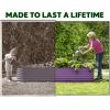 image:image9in1 Galvanized Steel Raised Garden Bed  8215 ft Modular Planter for Gardening Vegetables Flowers  18 Tall Metal Raised Garden Beds Outdoor White  Patented Design Planter BoxPurple