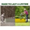 image:image9in1 Galvanized Steel Raised Garden Bed  8215 ft Modular Planter for Gardening Vegetables Flowers  18 Tall Metal Raised Garden Beds Outdoor White  Patented Design Planter BoxYellow