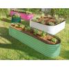 image:image9in1 Galvanized Steel Raised Garden Bed  8215 ft Modular Planter for Gardening Vegetables Flowers  18 Tall Metal Raised Garden Beds Outdoor White  Patented Design Planter BoxLight Green