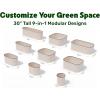 image:image9in1 Galvanized Steel Raised Garden Bed  8215 ft Modular Planter for Gardening Vegetables Flowers  18 Tall Metal Raised Garden Beds Outdoor White  Patented Design Planter BoxWhite