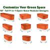 image:image9in1 Galvanized Steel Raised Garden Bed  8215 ft Modular Planter for Gardening Vegetables Flowers  18 Tall Metal Raised Garden Beds Outdoor White  Patented Design Planter BoxOrange