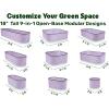 image:image9in1 Galvanized Steel Raised Garden Bed  8215 ft Modular Planter for Gardening Vegetables Flowers  18 Tall Metal Raised Garden Beds Outdoor White  Patented Design Planter BoxLavender