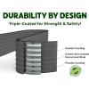 image:image9in1 Galvanized Steel Raised Garden Bed  8215 ft Modular Planter for Gardening Vegetables Flowers  18 Tall Metal Raised Garden Beds Outdoor White  Patented Design Planter BoxGray