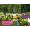 image:image9in1 Galvanized Steel Raised Garden Bed  8215 ft Modular Planter for Gardening Vegetables Flowers  18 Tall Metal Raised Garden Beds Outdoor White  Patented Design Planter BoxPink