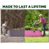 image:image9in1 Galvanized Steel Raised Garden Bed  8215 ft Modular Planter for Gardening Vegetables Flowers  18 Tall Metal Raised Garden Beds Outdoor White  Patented Design Planter BoxPink