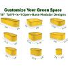 image:image9in1 Galvanized Steel Raised Garden Bed  8215 ft Modular Planter for Gardening Vegetables Flowers  18 Tall Metal Raised Garden Beds Outdoor White  Patented Design Planter BoxYellow