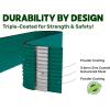 image:image9in1 Galvanized Steel Raised Garden Bed  8215 ft Modular Planter for Gardening Vegetables Flowers  18 Tall Metal Raised Garden Beds Outdoor White  Patented Design Planter BoxDark Green