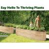 image:imageGalvanized Raised Garden Beds Outdoor  822 ft Planter Raised Beds for Gardening Vegetables Flowers  Large Metal Garden Box Light Wood Grain  Patent Pending ToolFree Assembly