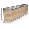 image:imageGalvanized Raised Garden Beds Outdoor  822 ft Planter Raised Beds for Gardening Vegetables Flowers  Large Metal Garden Box Light Wood Grain  Patent Pending ToolFree Assembly