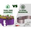 image:imagePlant amp Plot Galvanized Raised Garden Beds Outdoor  421 ft 2Pack Planter Raised Beds for Gardening Vegetables Flowers  Large Metal Garden Box White  Patented ToolFree DesignPurple