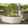 image:imagePlant amp Plot Galvanized Raised Garden Beds Outdoor  421 ft 2Pack Planter Raised Beds for Gardening Vegetables Flowers  Large Metal Garden Box White  Patented ToolFree DesignWhite