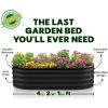 image:imagePlant amp Plot Galvanized Raised Garden Beds Outdoor  421 ft 2Pack Planter Raised Beds for Gardening Vegetables Flowers  Large Metal Garden Box White  Patented ToolFree DesignBlack