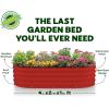 image:imagePlant amp Plot Galvanized Raised Garden Beds Outdoor  421 ft 2Pack Planter Raised Beds for Gardening Vegetables Flowers  Large Metal Garden Box White  Patented ToolFree DesignRed