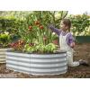 image:imagePlant amp Plot Galvanized Raised Garden Beds Outdoor  421 ft 2Pack Planter Raised Beds for Gardening Vegetables Flowers  Large Metal Garden Box White  Patented ToolFree DesignLight Gray