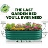 image:imagePlant amp Plot Galvanized Raised Garden Beds Outdoor  421 ft 2Pack Planter Raised Beds for Gardening Vegetables Flowers  Large Metal Garden Box White  Patented ToolFree DesignDark Green