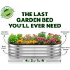 image:imagePlant amp Plot Galvanized Raised Garden Beds Outdoor  421 ft 2Pack Planter Raised Beds for Gardening Vegetables Flowers  Large Metal Garden Box White  Patented ToolFree DesignSilver