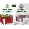 image:imagePlant amp Plot Galvanized Raised Garden Beds Outdoor  421 ft 2Pack Planter Raised Beds for Gardening Vegetables Flowers  Large Metal Garden Box White  Patented ToolFree DesignRed