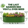 image:imagePlant amp Plot Galvanized Raised Garden Beds Outdoor  421 ft 2Pack Planter Raised Beds for Gardening Vegetables Flowers  Large Metal Garden Box White  Patented ToolFree DesignOlive Green